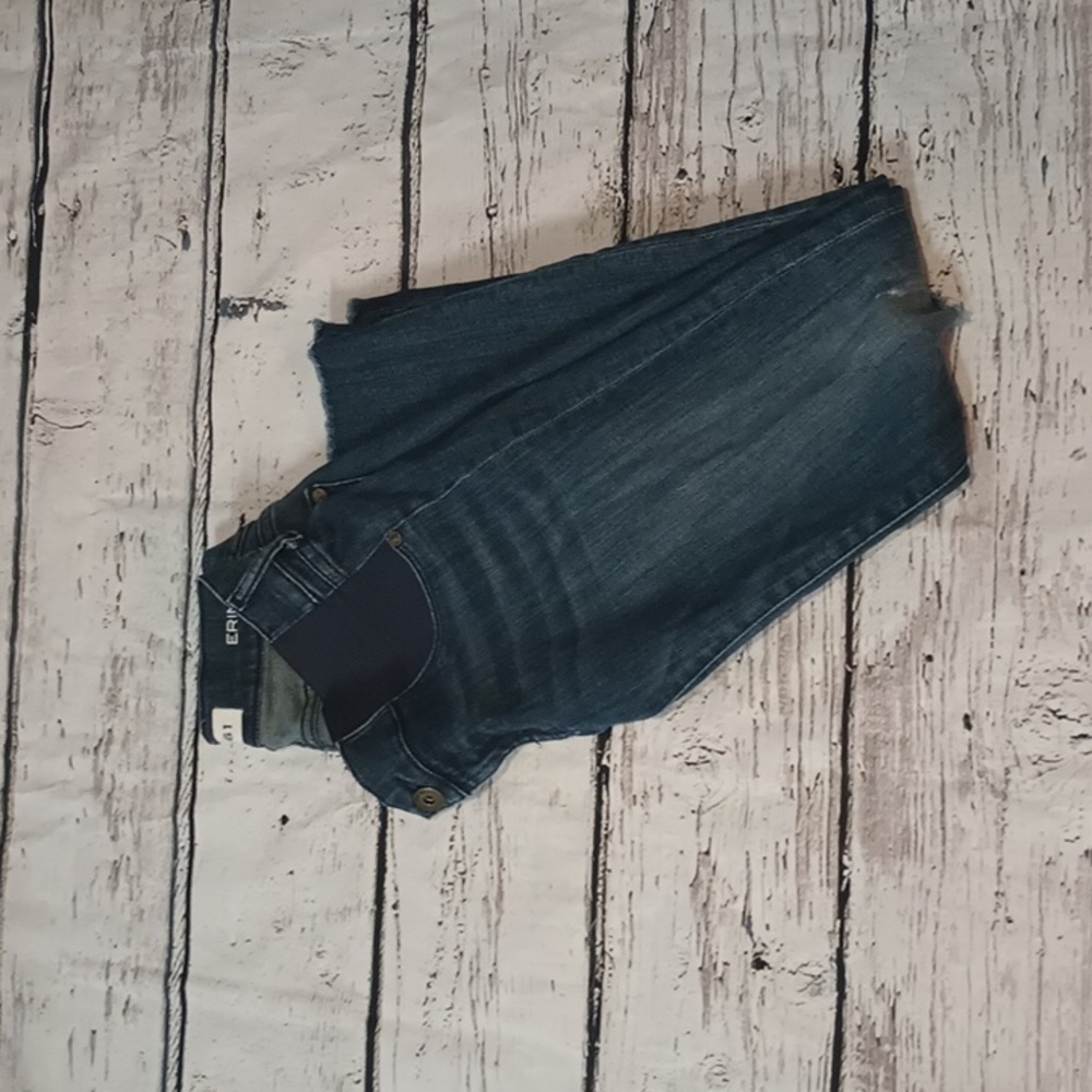 DL1961 Pea in the Pod Distressed Blue Erin Maternity Ankle Jean 25